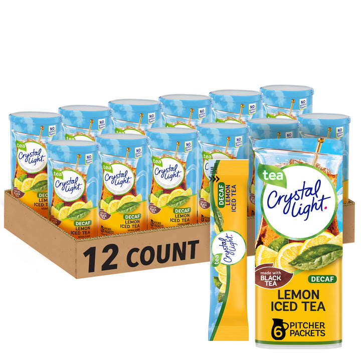 Crystal Light Iced Tea Decaf Beverage Mix-1.5 oz.-12/Case