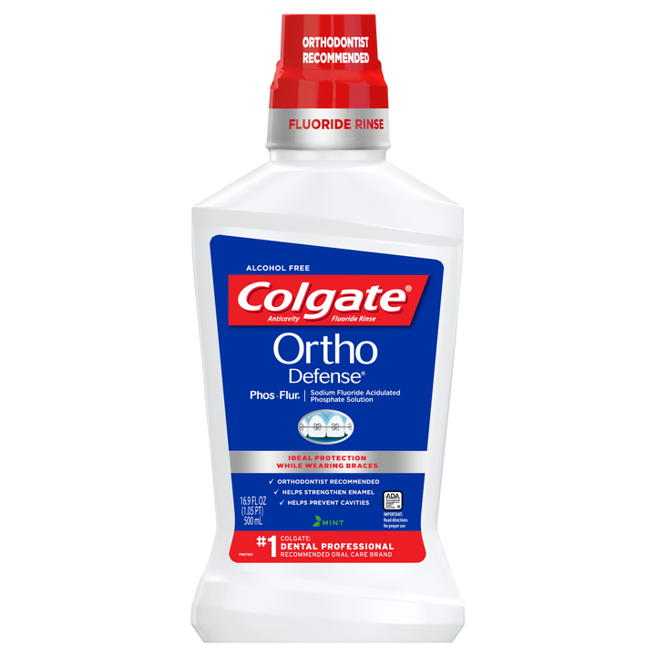 Colgate Phos-Flur Ortho Defense Mint Mouthwash-16.9 fl oz.s-6/Case