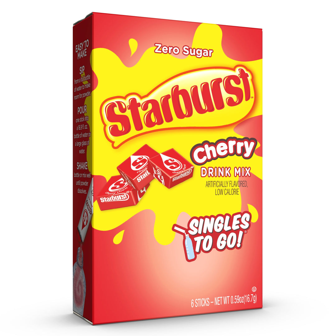 Starburst Cherry Drink Mix Singles To Go-6 Count-12/Case