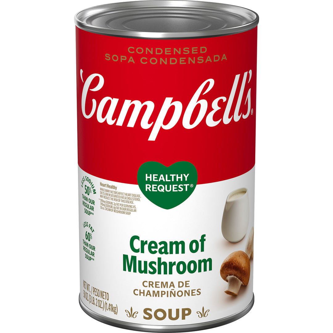Campbell's Classic Healthy Request Cream Of Mushroom Condensed Shelf Stable Soup-50 oz.-12/Case