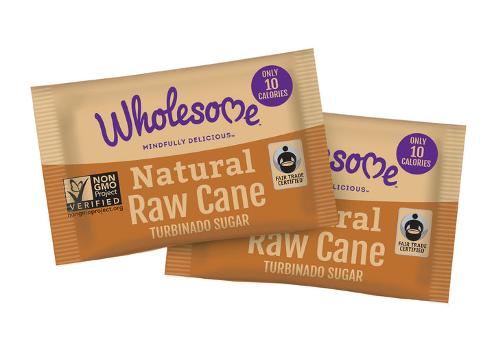 Wholesome Sweetener Raw Cane Sugar Packets-1000 Count-1/Case
