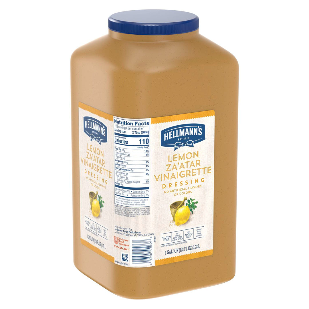 Hellmann's Classics Lemon Zaatar Vinaigrette Dressing Bulk-1 Gallon-4/Case
