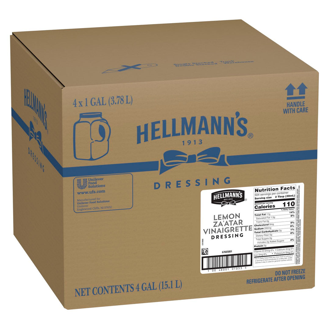 Hellmann's Classics Lemon Zaatar Vinaigrette Dressing Bulk-1 Gallon-4/Case