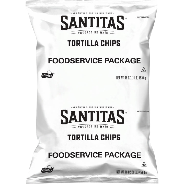 Santitas White Corn Tortilla Chips-16 oz.-8/Case