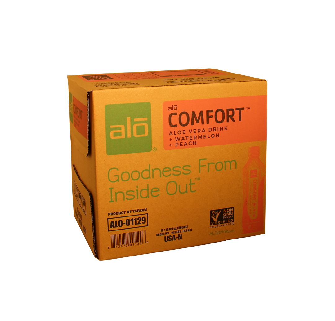 Alo Drink Comfort Aloe Watermelon & Peach-16.9 fl oz.s-12/Case