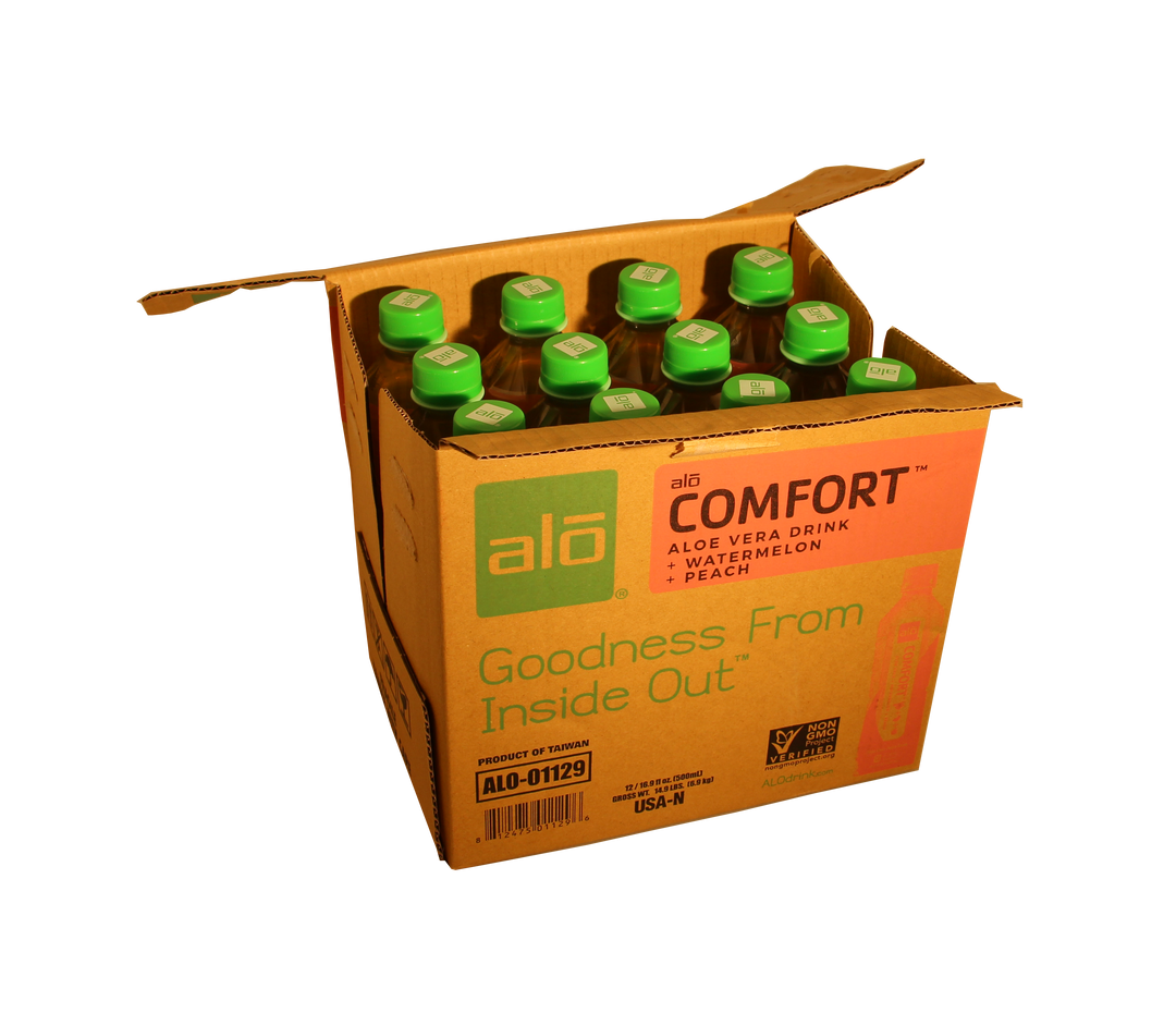 Alo Drink Comfort Aloe Watermelon & Peach-16.9 fl oz.s-12/Case