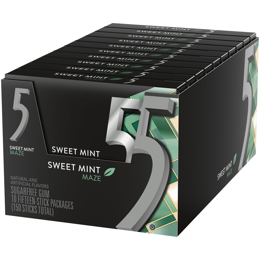 Five Sweet Mint Gum-15 Piece-10/Box-12/Case