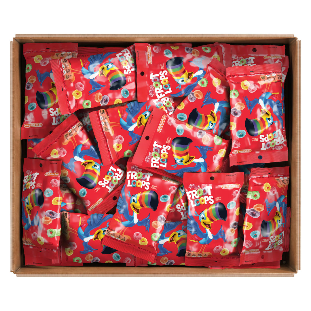 Kellogg Reduced Sugar Froot Loops Cereal-1 oz.-96/Case