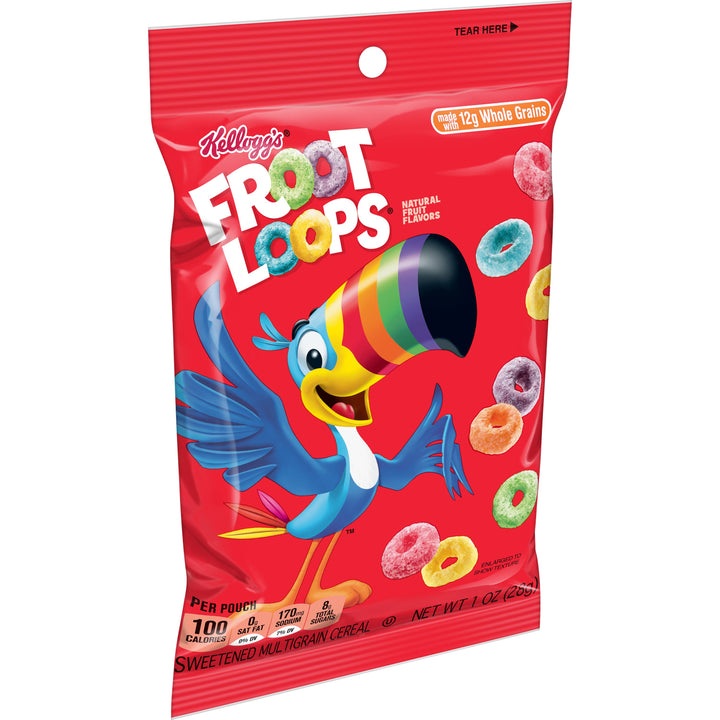 Kellogg Reduced Sugar Froot Loops Cereal-1 oz.-96/Case