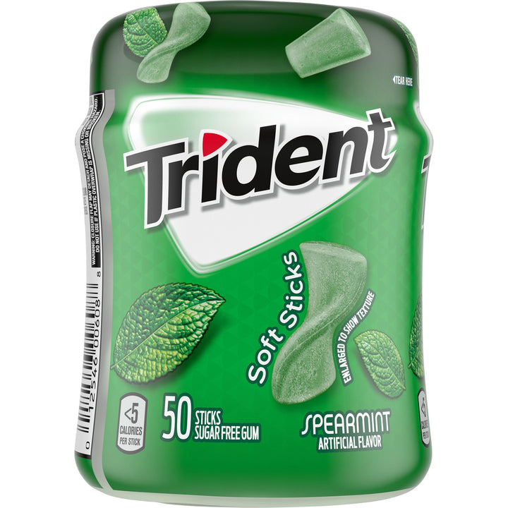 Trident Spearmint Gum-50 Count-4/Box-6/Case