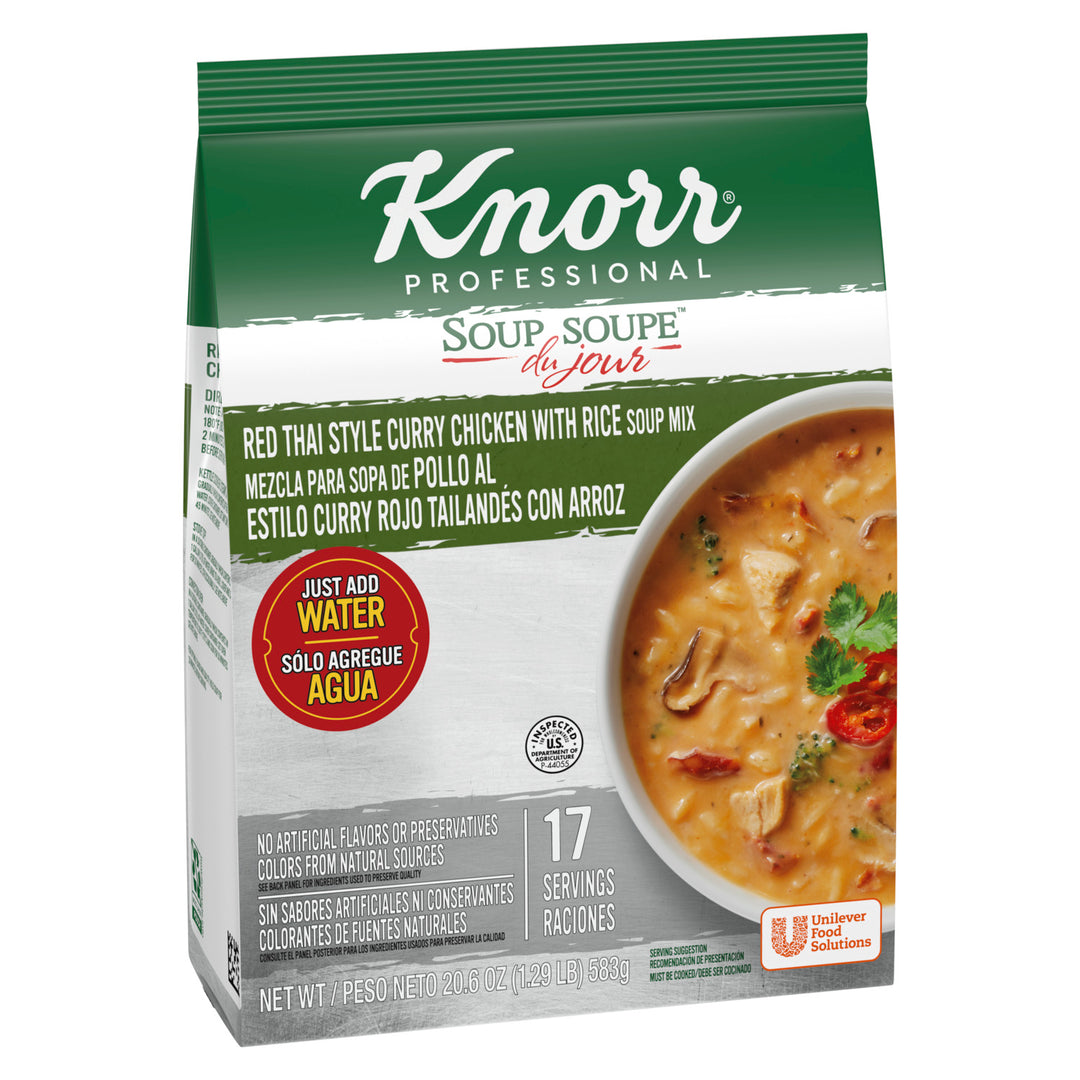 Knorr Soup Du Jour Red Thai Style Curry Chicken With Rice Mix-20.6 oz.-4/Case