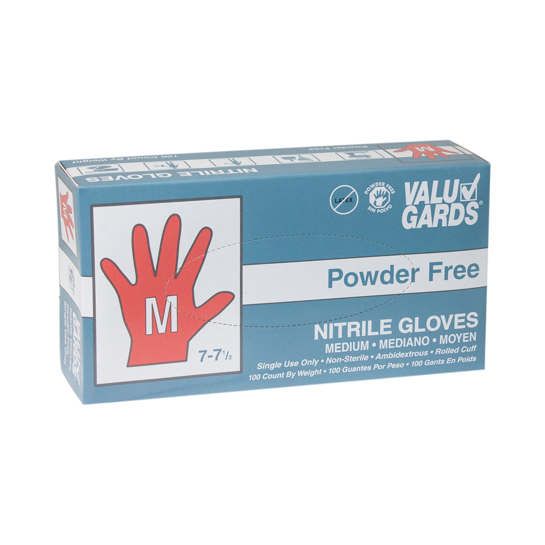 Valugards White Nitrile Powder Free Medium Glove-100 Each-100/Box-10/Case