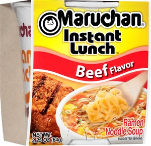 Maruchan Instant Lunch Beef Flavored Ramen Noodle Soup 12/2.25 Oz.
