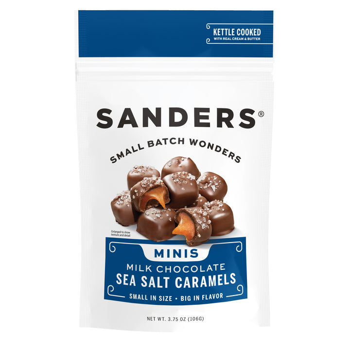 Sanders Milk Chocolate Sea Salt Caramel Mini Bites-3.75 oz.-12/Case