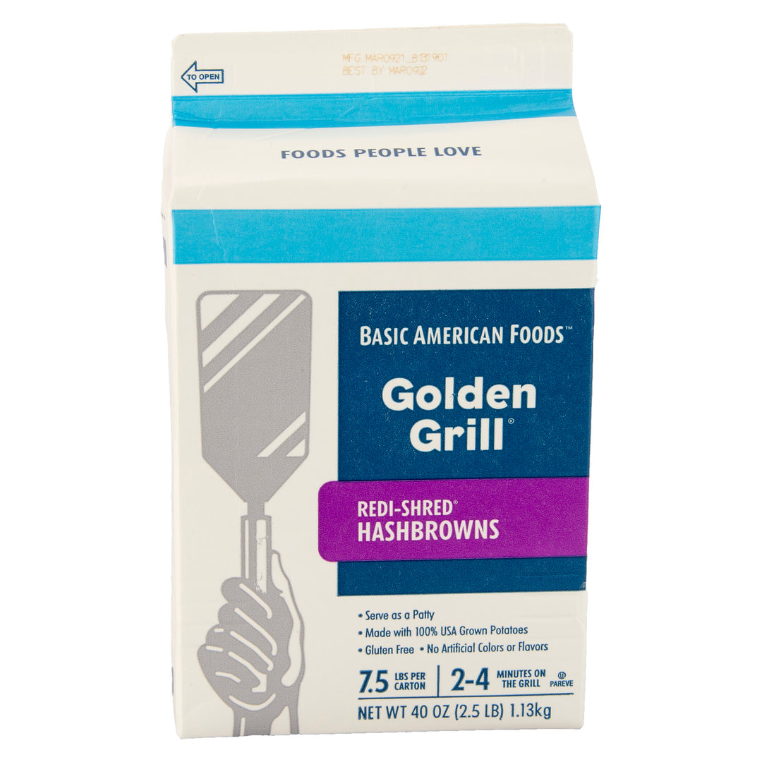 Baf Golden Grill Redi-Shred Hashbrown Potato-2.5 lb.-6/Case