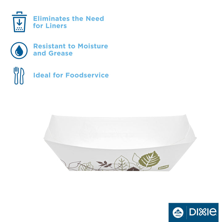 Kant Leek Dixie 3 Lb Polycoated Paper Food Trays-250 Count-2/Case