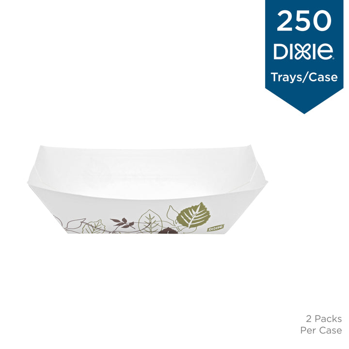 Kant Leek Dixie 3 Lb Polycoated Paper Food Trays-250 Count-2/Case