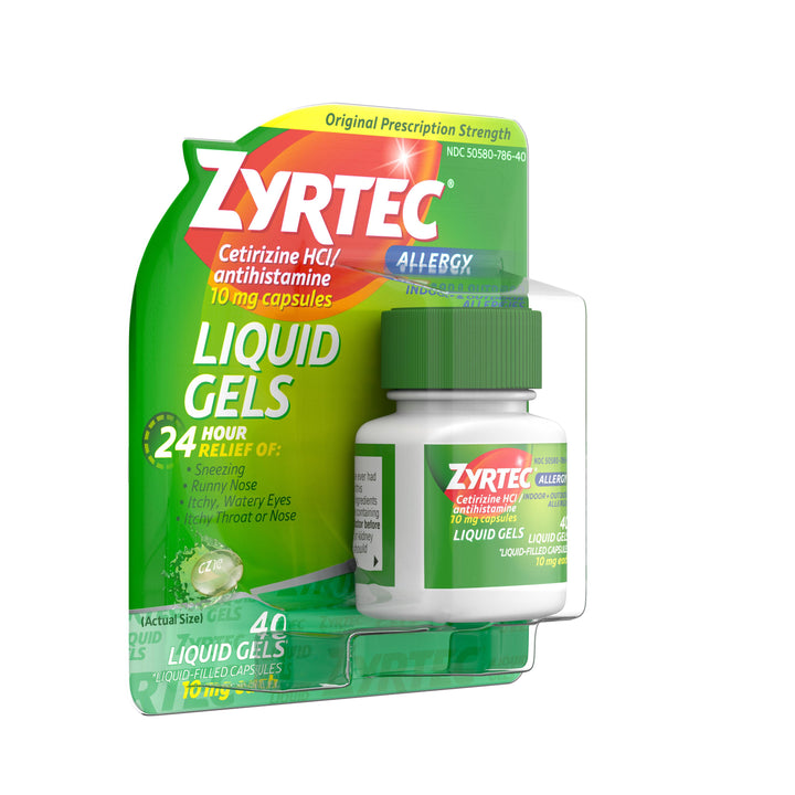 Zyrtec 10 Milligram Liquid Gel 24/40 Cnt.