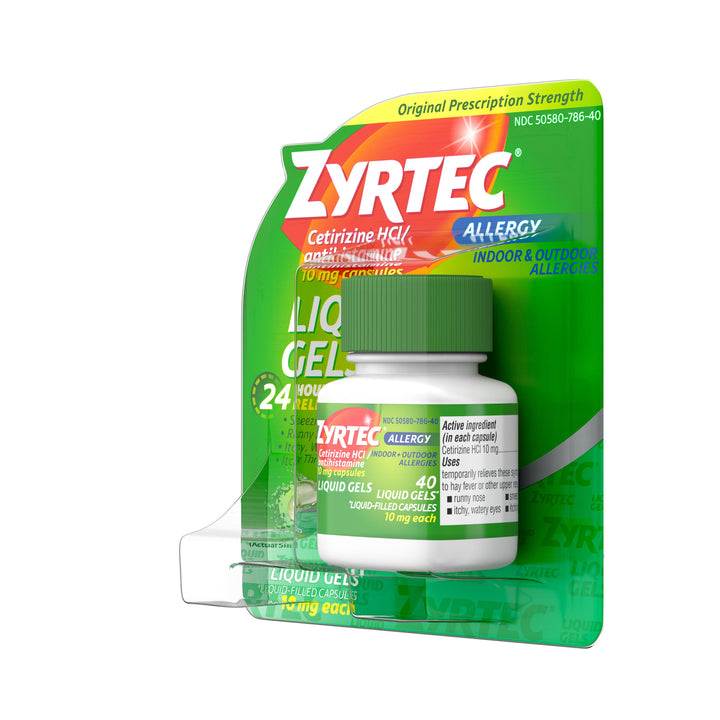 Zyrtec 10 Milligram Liquid Gel 24/40 Cnt.