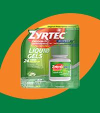 Zyrtec 10 Milligram Liquid Gel 24/40 Cnt.