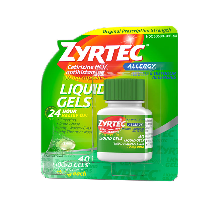 Zyrtec 10 Milligram Liquid Gel 24/40 Cnt.