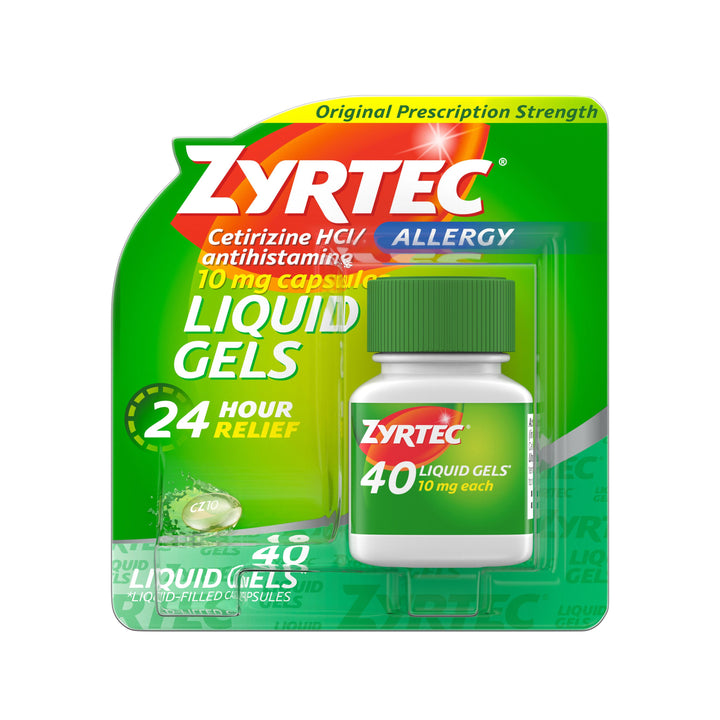 Zyrtec 10 Milligram Liquid Gel 24/40 Cnt.