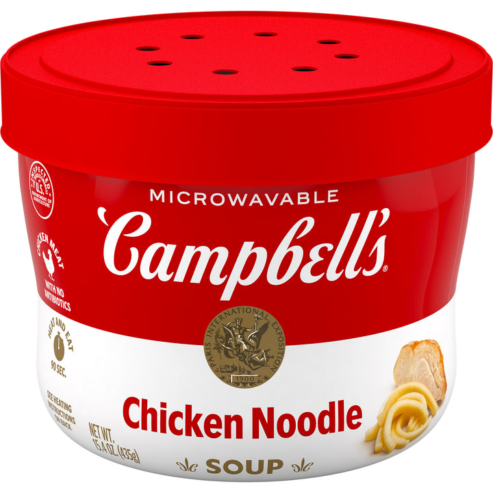 Campbell's Red & White Chicken And Noodles Bowl Microwaveable Soup-15.4 oz.-8/Case