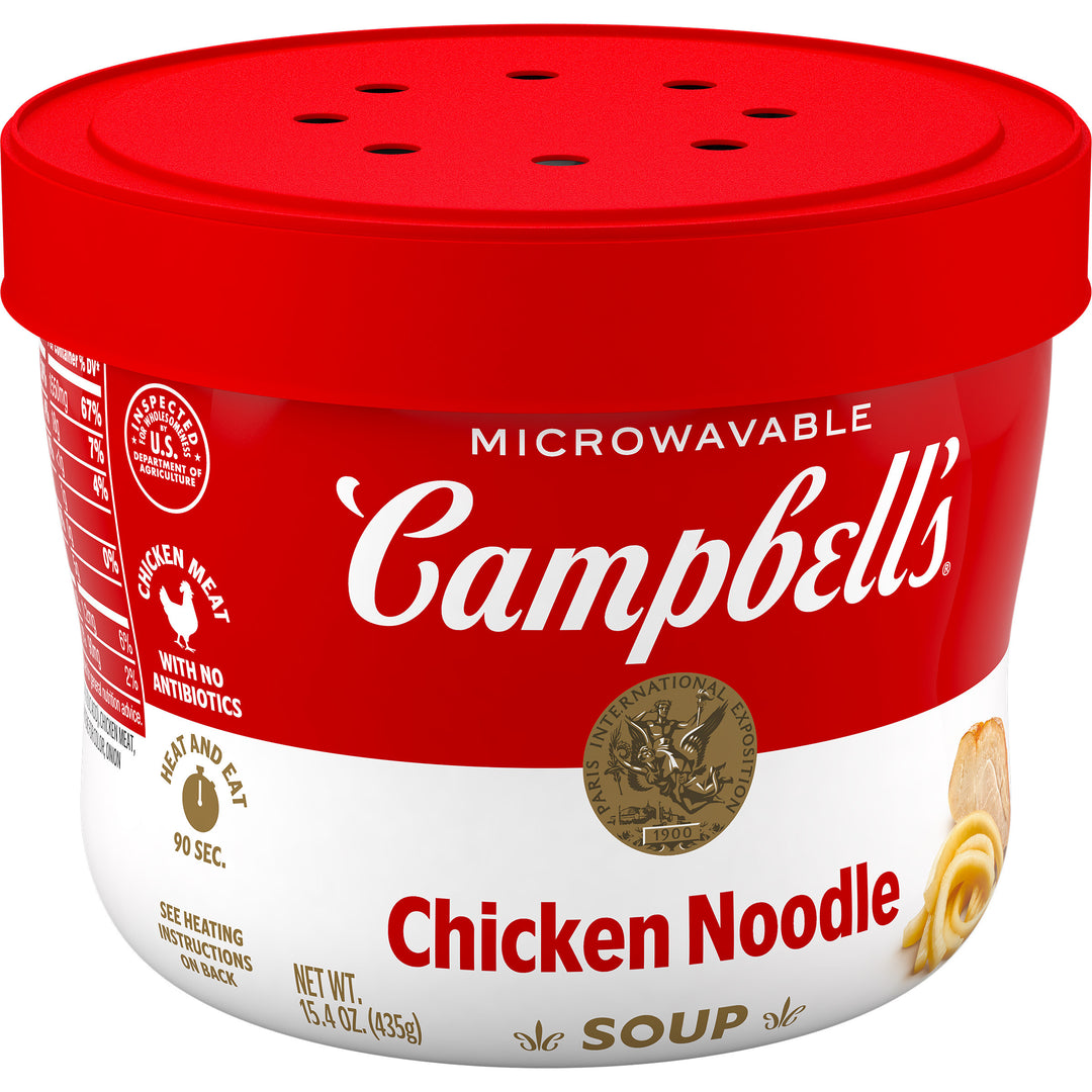 Campbell's Red & White Chicken And Noodles Bowl Microwaveable Soup-15.4 oz.-8/Case