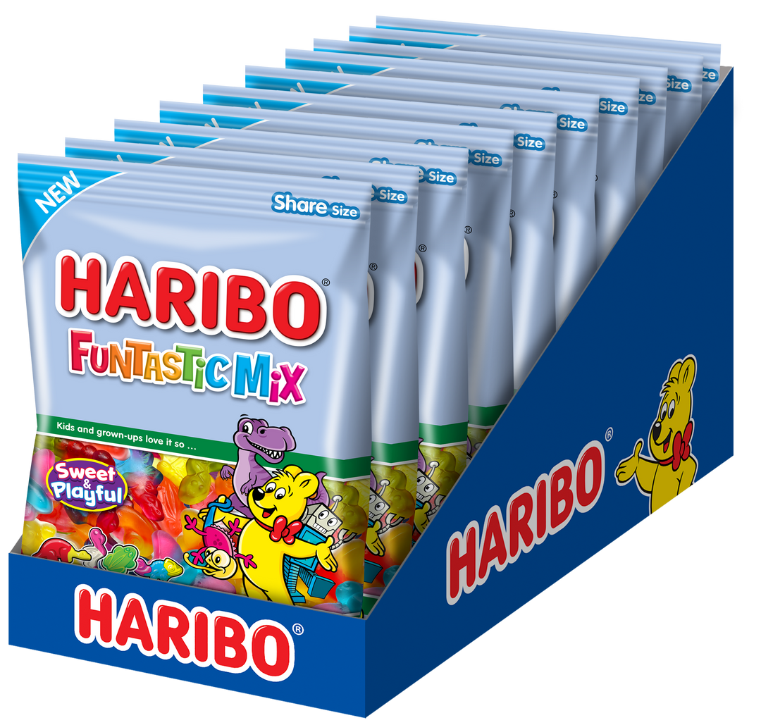 Haribo Confectionery Funtastic Mix Gummy Candy-8 oz.-10/Case