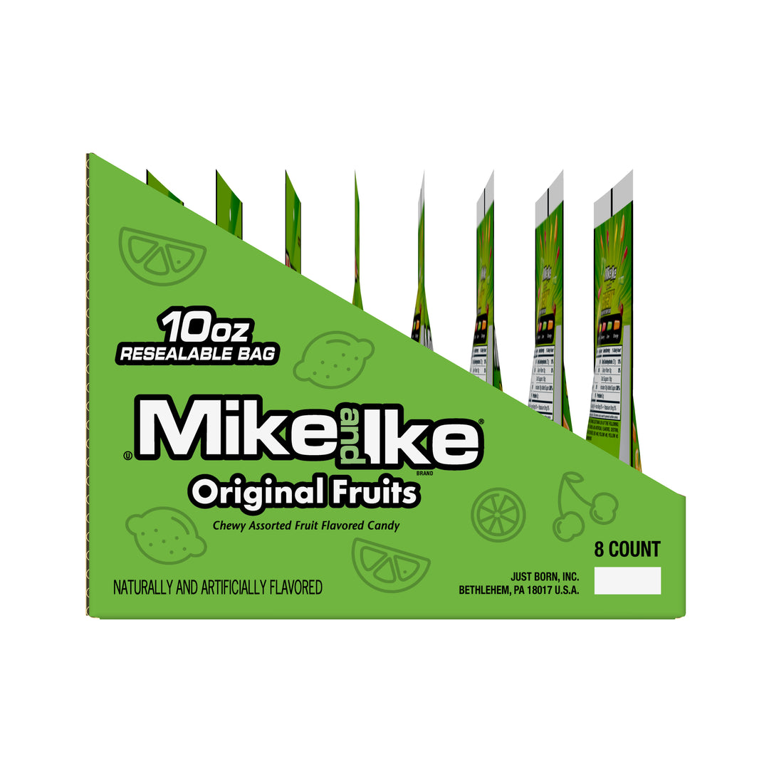 Mike & Ike Original Fruits Stand Up Bag-10 oz.-8/Case