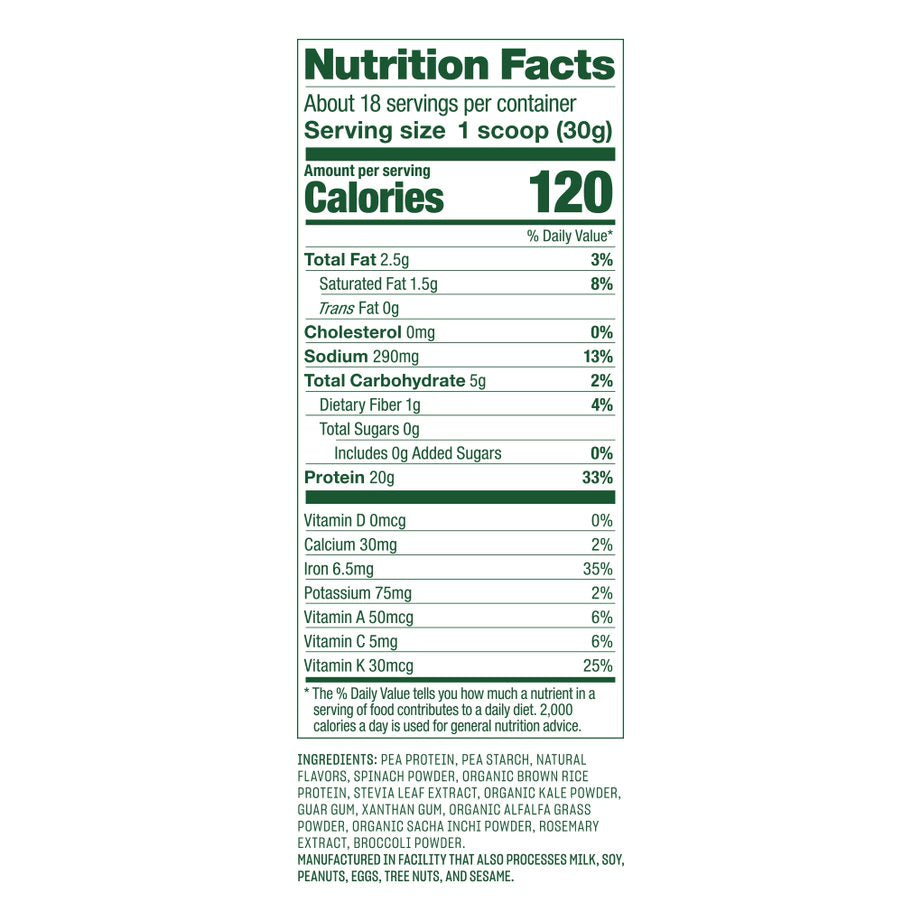 Vega Protein & Greens Vanilla-18.6 oz.-12/Case