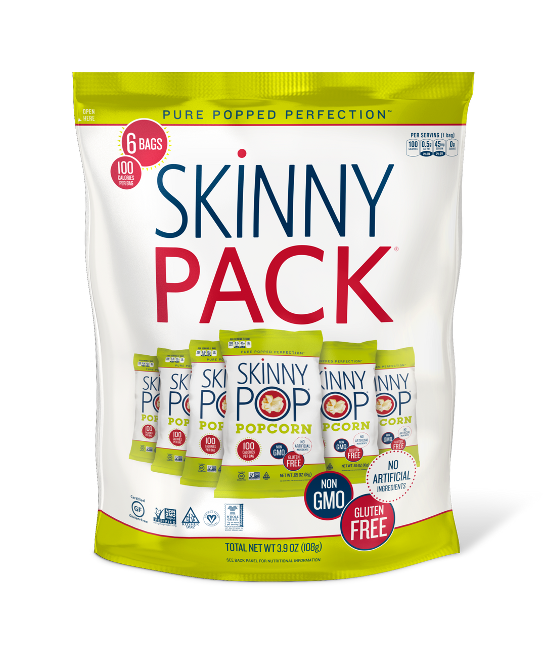Skinnypop Popcorn Skinny Pack-3.9 oz.-10/Case