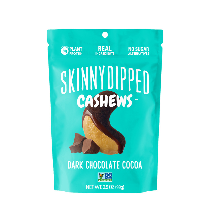Skinny Dipped Almonds Dark Chocolate Cocoa Cashews-3.5 oz.-10/Case