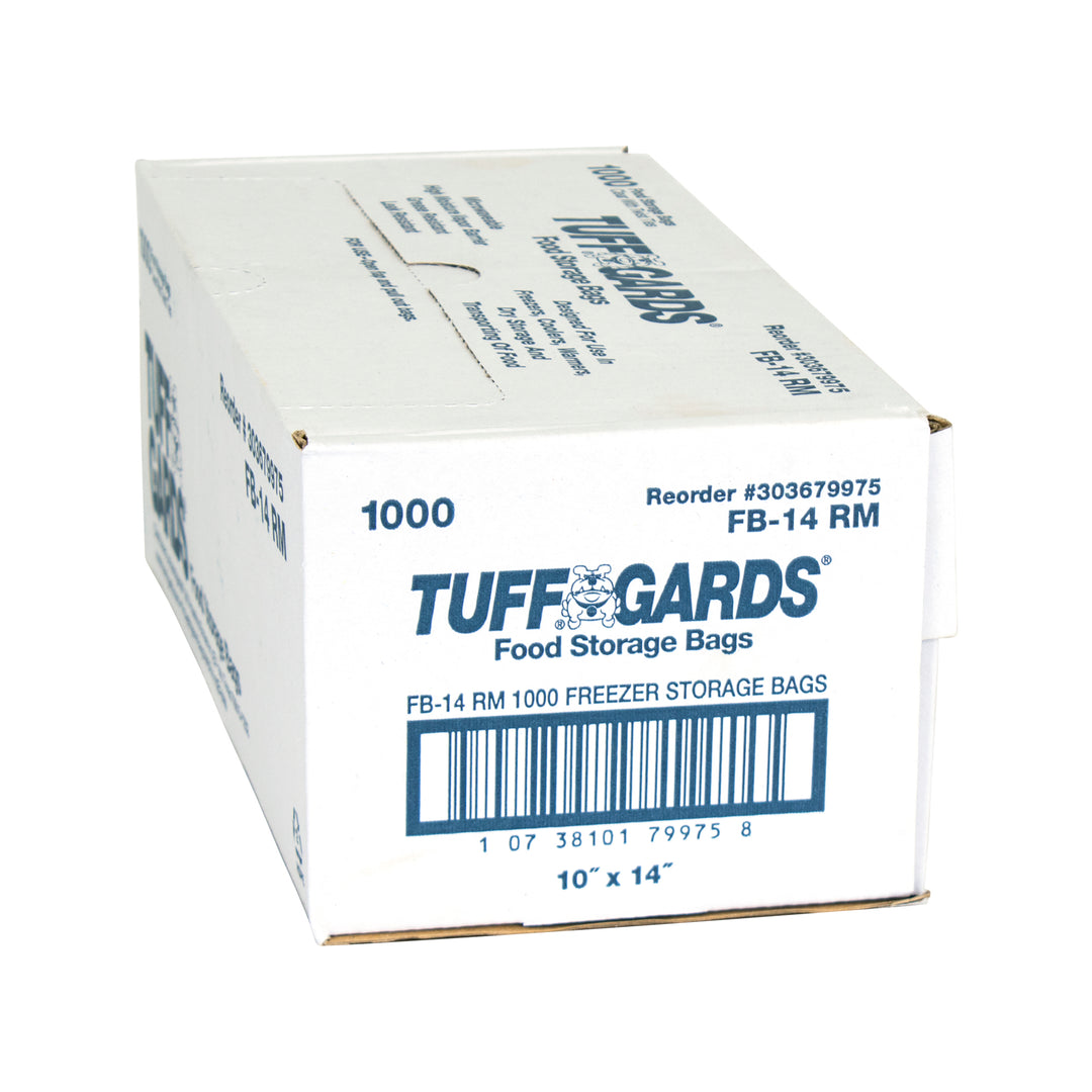 Tuffgards Food Storage Tie Closure Clear High Density Roll Pack 10 Inch X 14 Inch Freezer Storage Bag-1000 Each-1000/Box-1/Case