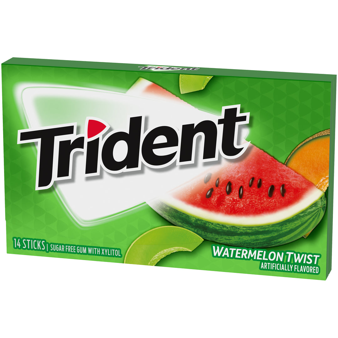 Trident Sugar Free Watermelon Twist Gum-14 Count-12/Box-12/Case