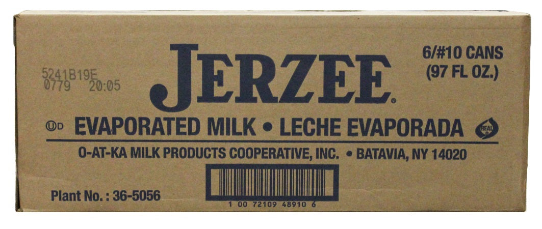 Jerzee Evaporated Milk Milk-97 fl oz.-6/Case