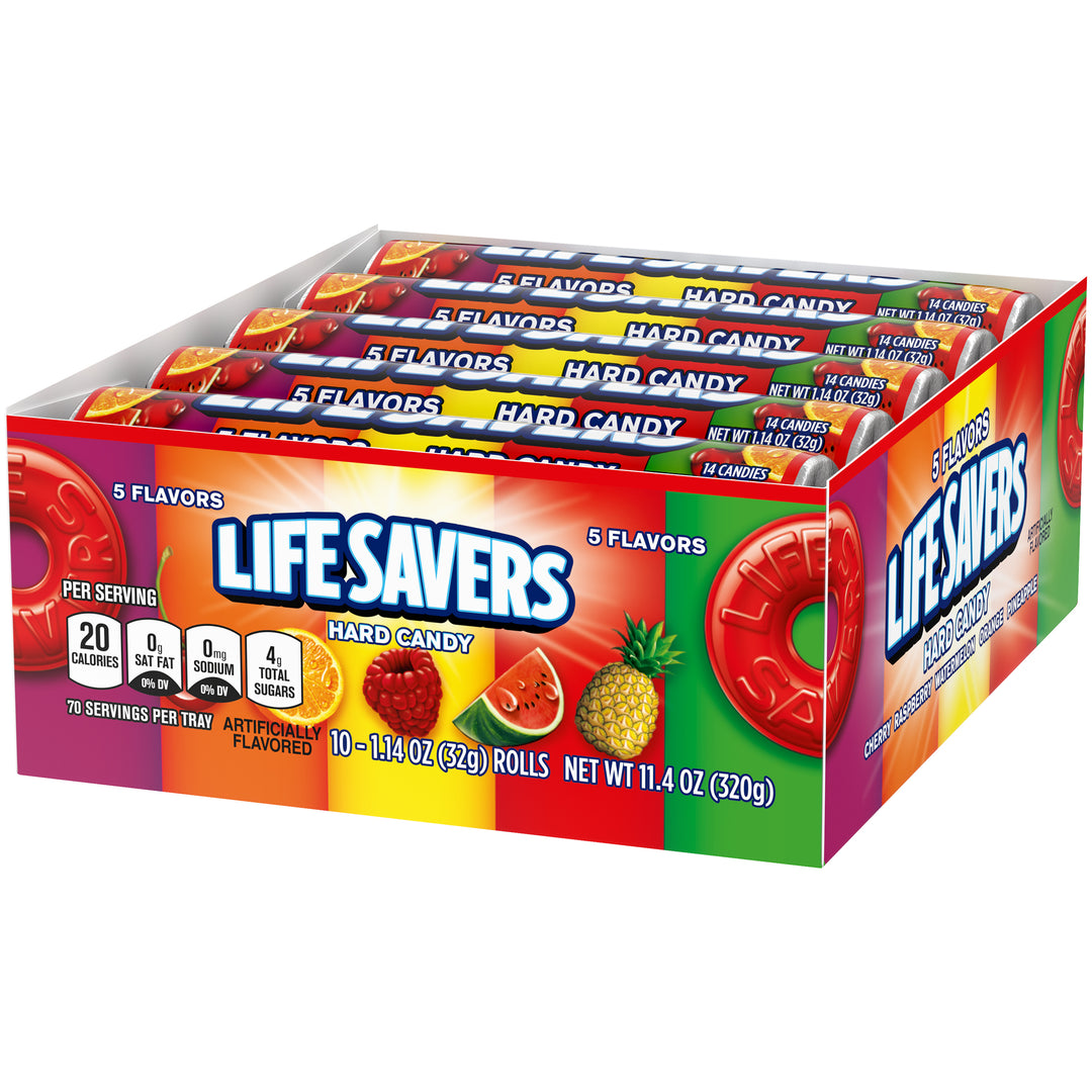 Lifesavers Five Flavor Candy Roll-1.14 oz.-20/Box-15/Case