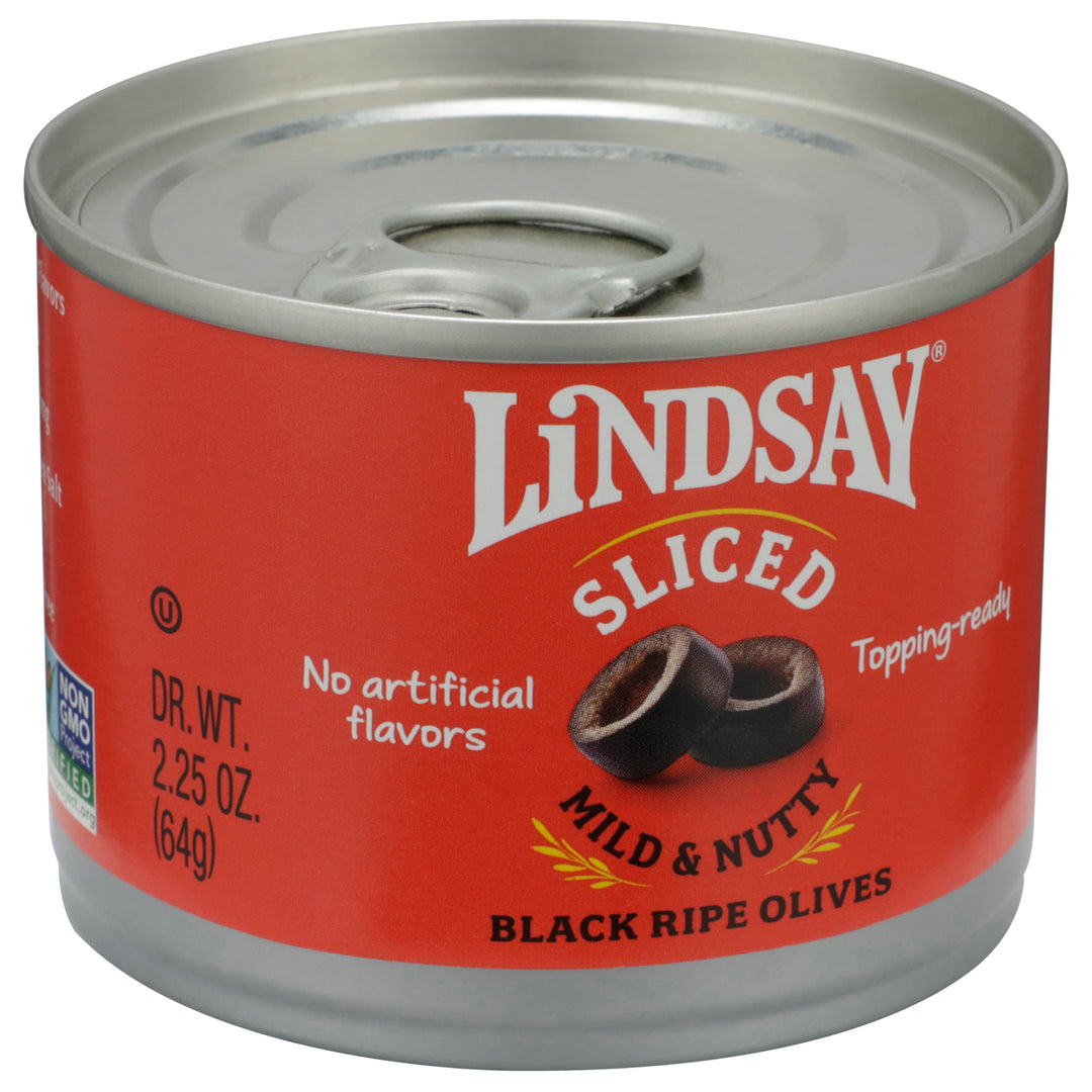 Lindsay Sliced Ripe Domestic Olives Canned-2.25 oz.-24/Case