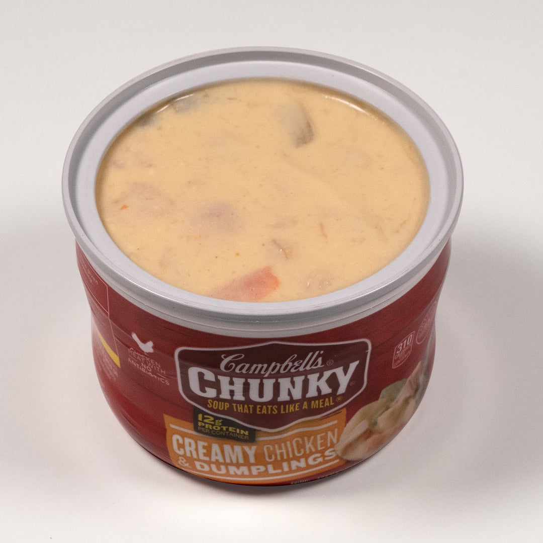 Campbell's Soup Chunky Chicken & Dumplings Microwaveable Soup-15.25 oz.-8/Case