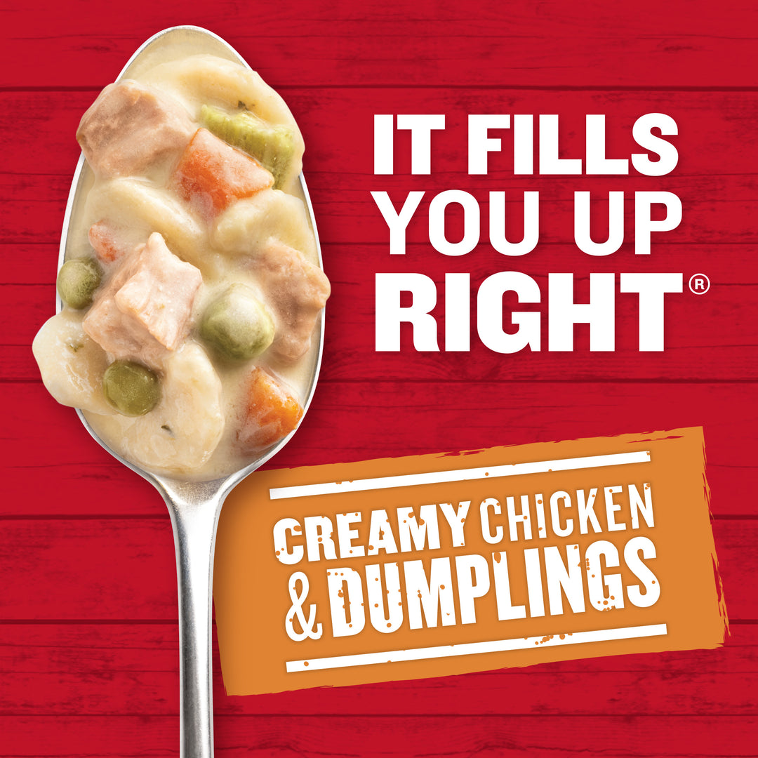 Campbell's Soup Chunky Chicken & Dumplings Microwaveable Soup-15.25 oz.-8/Case