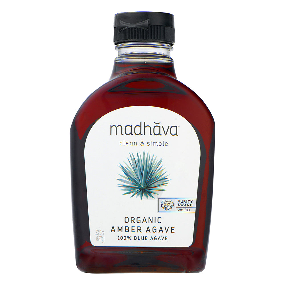 Madhava Organic Raw Amber Agave-23.5 oz.-6/Case