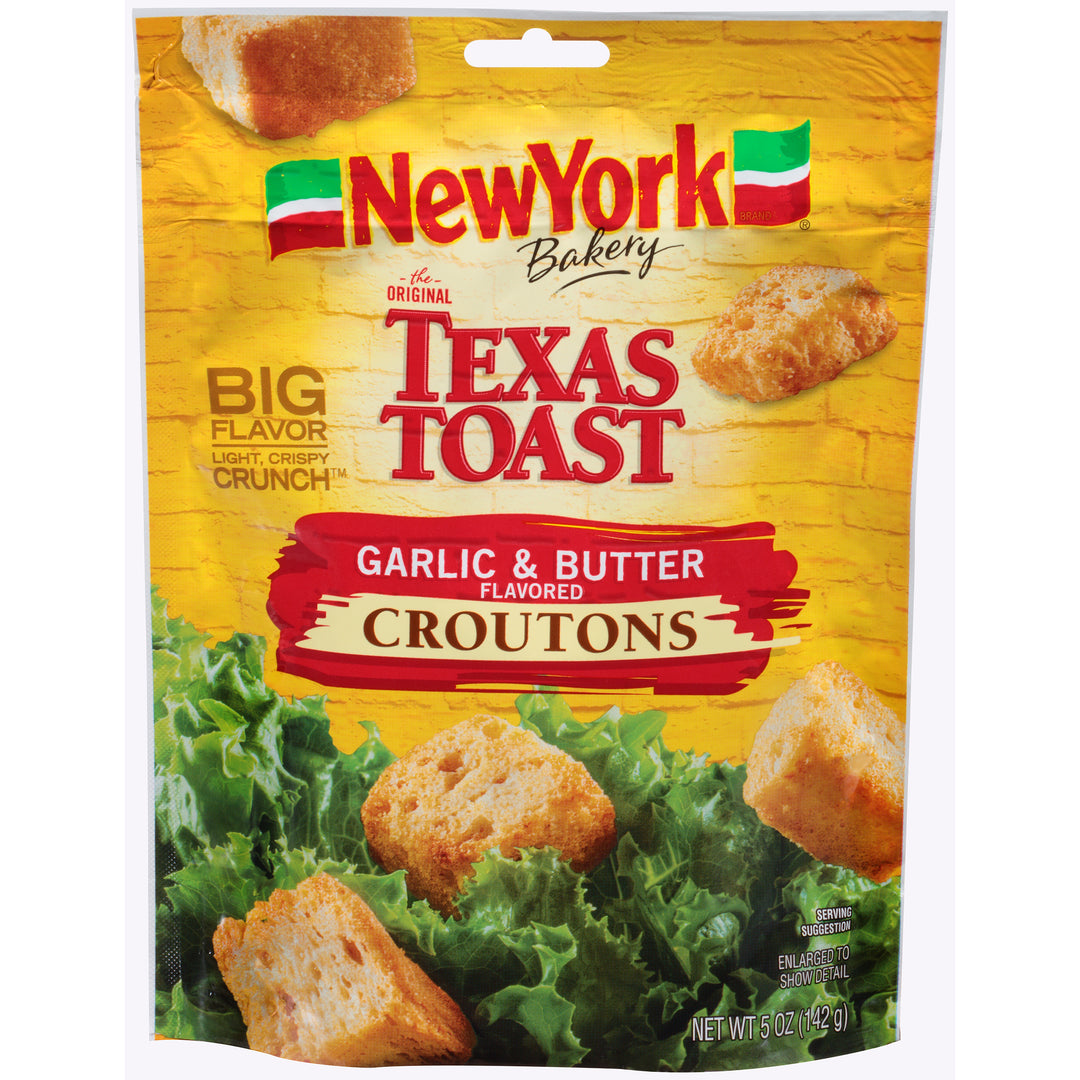 New York Texas Toast Garlic And Butter Crouton Bag-5 oz.-12/Case
