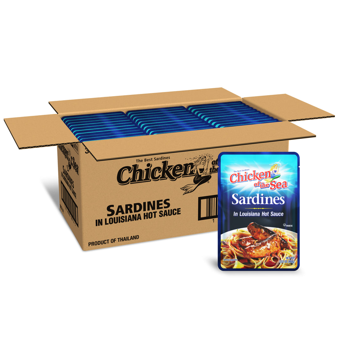 Chicken Of The Sea Sardines Hot Sauce Pouch-3.53 oz.-36/Case