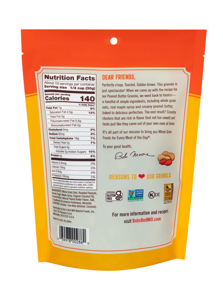Bob's Red Mill Natural Foods Inc Peanut Butter Granola-11 oz.-6/Case