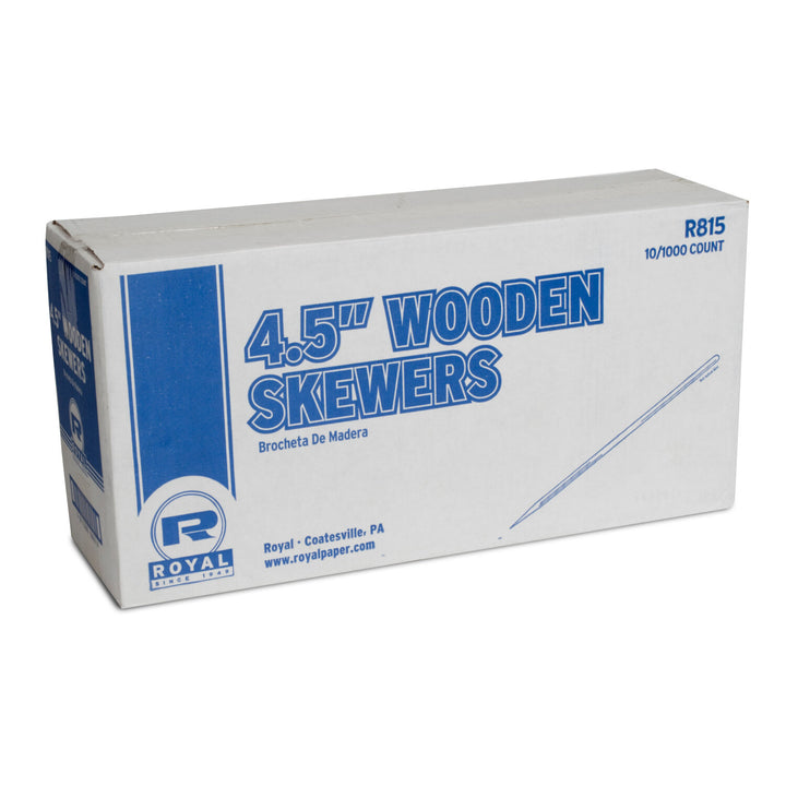 Royal 4.5 Inch Wood Skewers-1000 Each-10/Case
