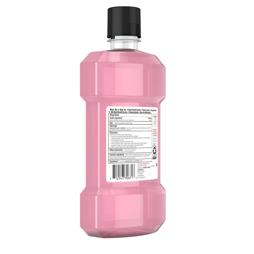 Listerine Zero Alcohol Total Care Fresh Mint Mouthwash-1 Liter-6/Case