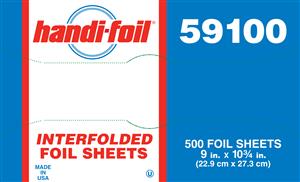 Hfa Handi-Foil Interfolded 9"X10.75" Foil Sheet-500 Count-6/Case