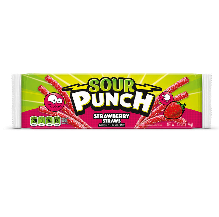 Sour Punch Strawberry Straws-4.5 oz.-24/Case