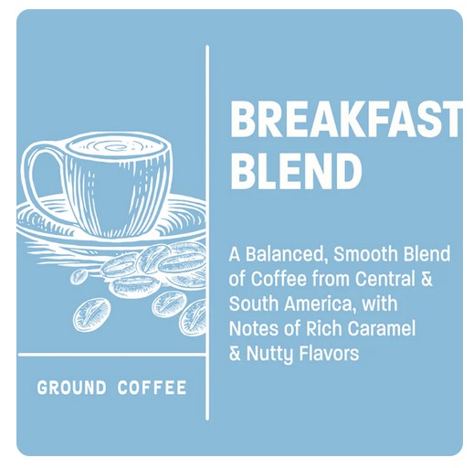New Orleans Roast Breakfast Blend Ground Coffee-12 oz.-6/Case