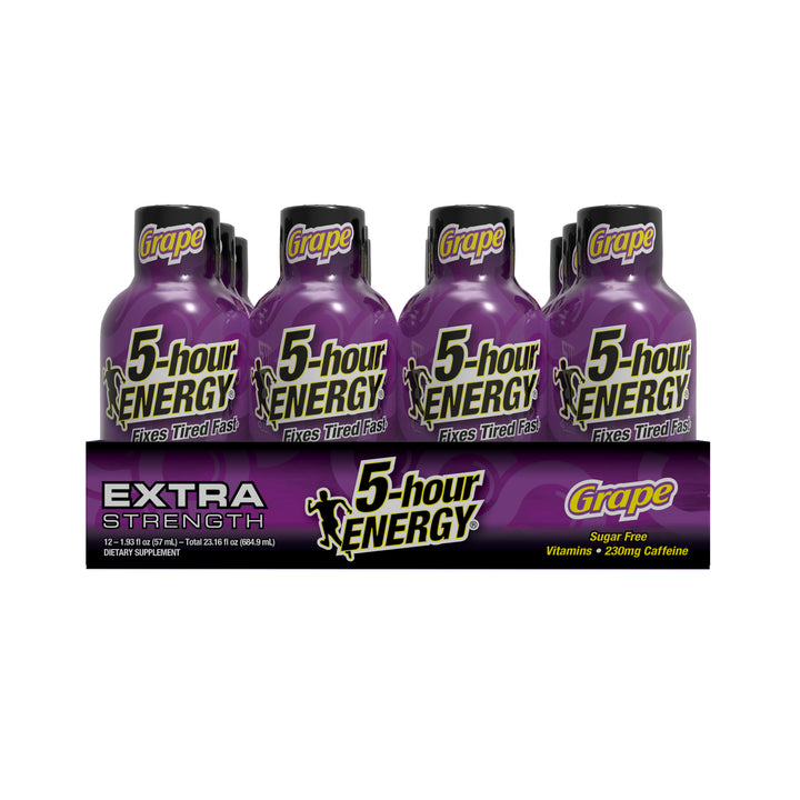 5-Hour Energy Extra Strength Grape Energy Shot-1.93 fl oz.s-12/Box-18/Case